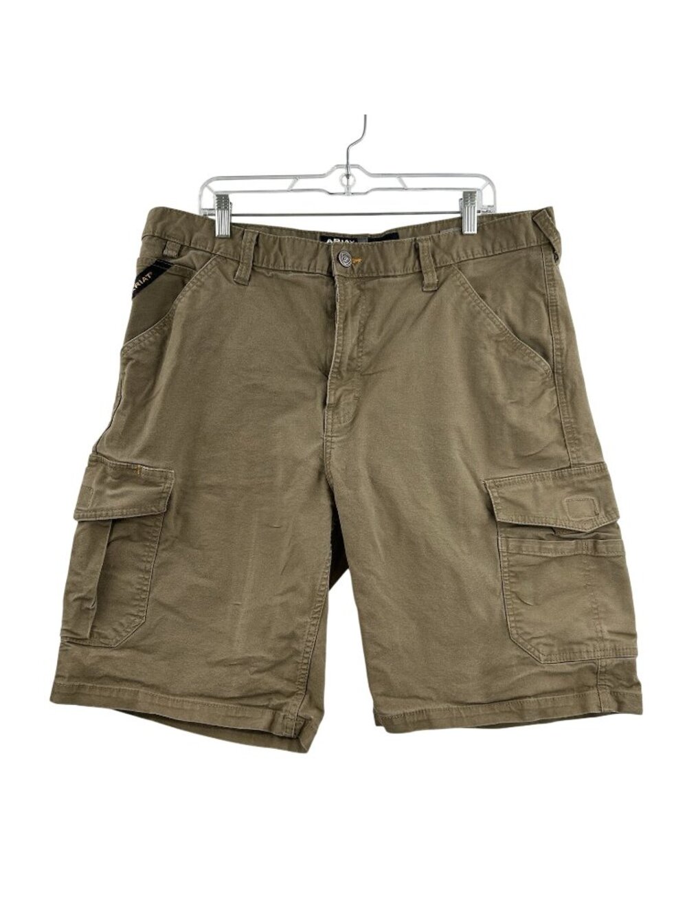 Ariat Shorts Mens 38 Brown Tan Khaki Rebar M4 Relaxed Fit Cargo Stretch Canvas